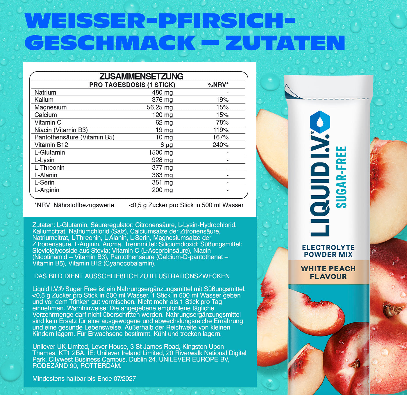 Liquid I.V.® Sugar-Free DE - White Peach 24PK