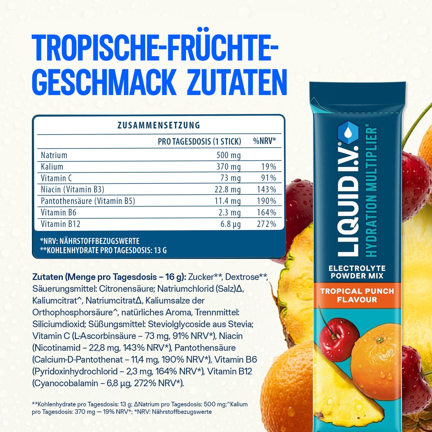Liquid I.V.® Hydration Multiplier® DE - Tropical Punch 24PK